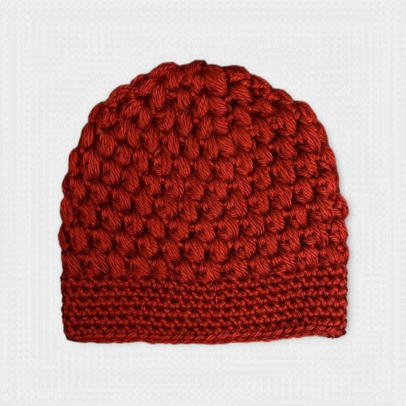 𝅺HANDMADE | Toddler's Knit Deep Red Toque - Picture 1 of 3